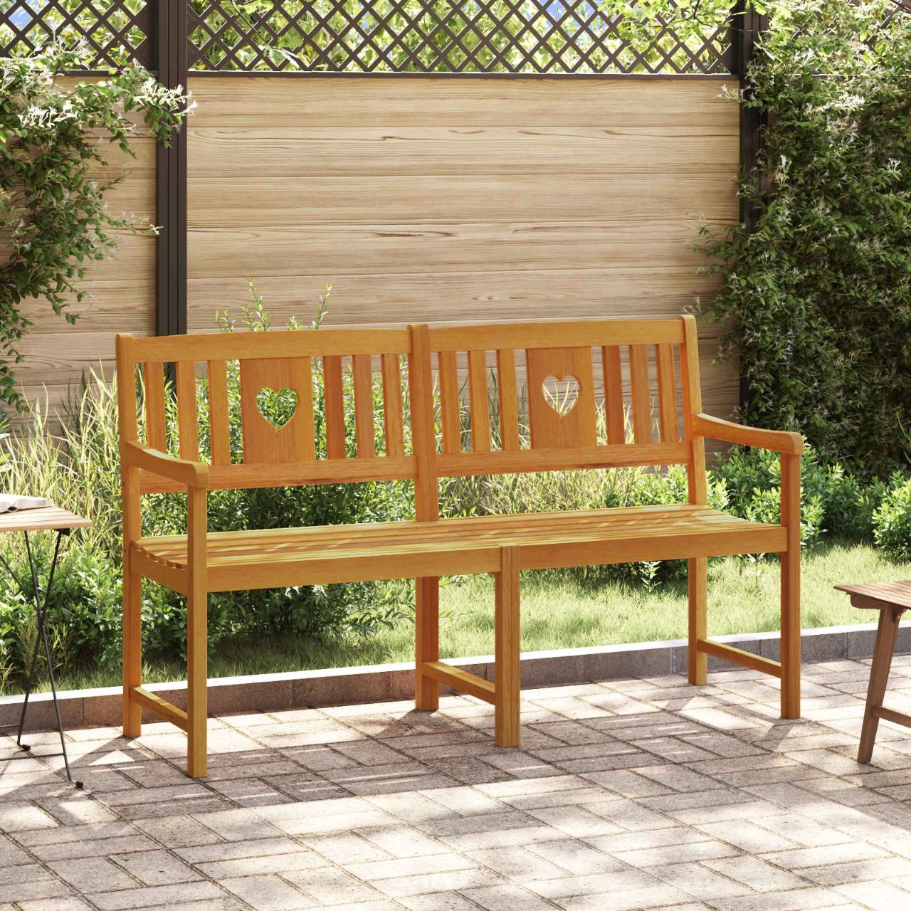 Bank Outdoor Natur 110 x 56 x 90 cm Massivholz Akazie