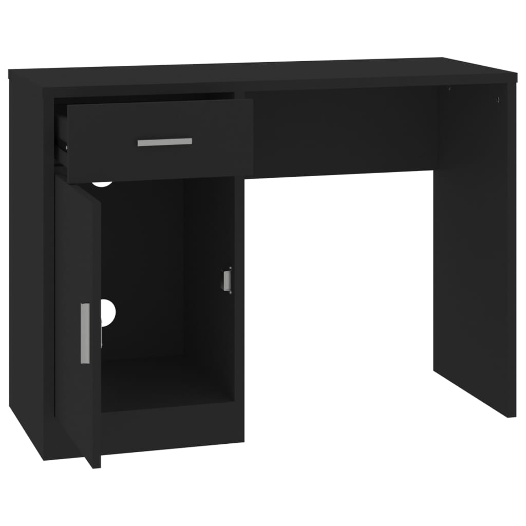 Schreibtisch mit Schublade und Schrank Eiche 100x40x73 cm