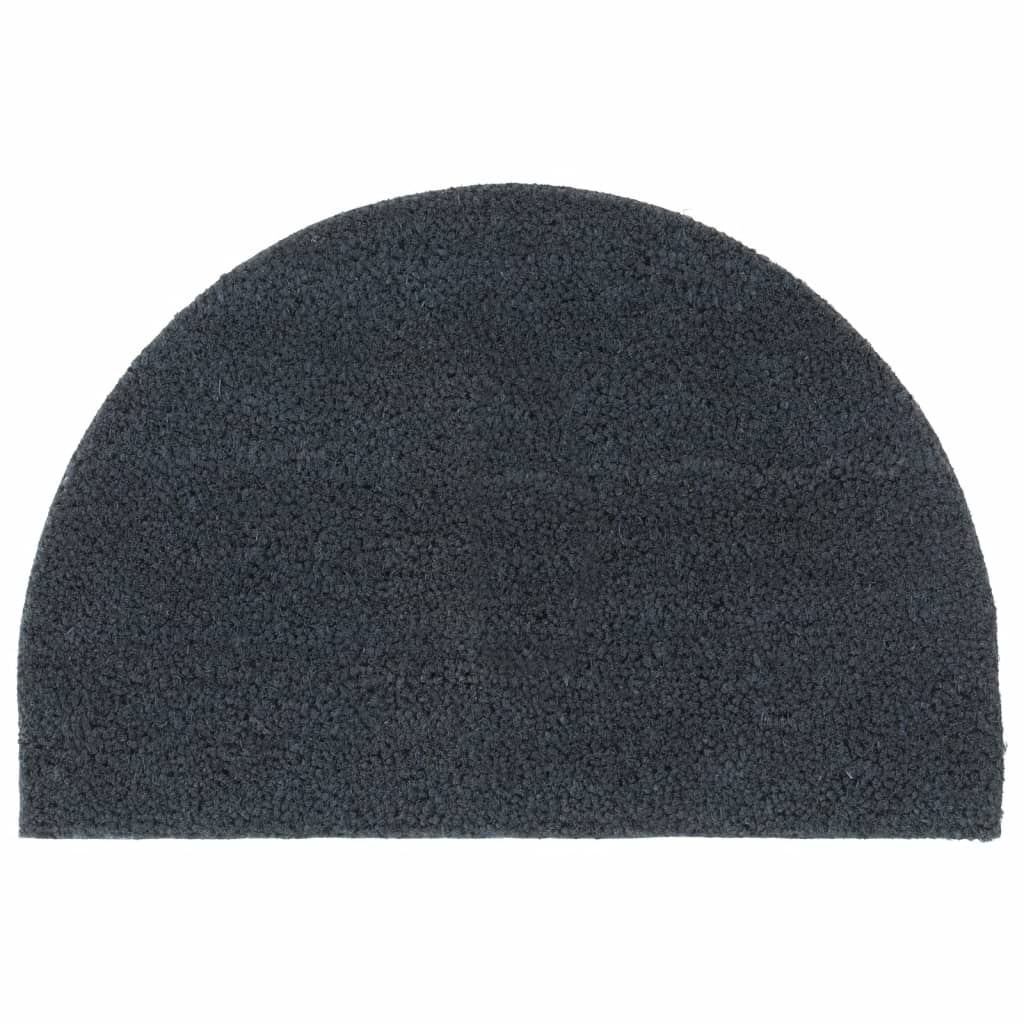 Fußmatte Schwarz Halbrund 60x90 cm Kokosfaser Getuftet