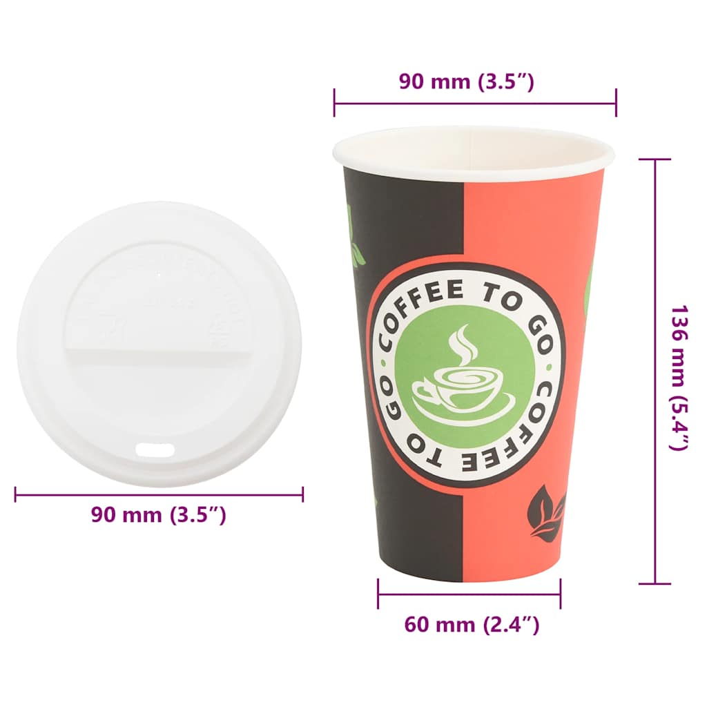 Pappbecher mit Deckeln 1000 Stk. 4oz 120ml