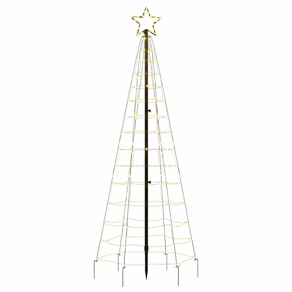 LED-Weihnachtsbaum mit Erdspießen 220 LEDs Warmweiß 180 cm