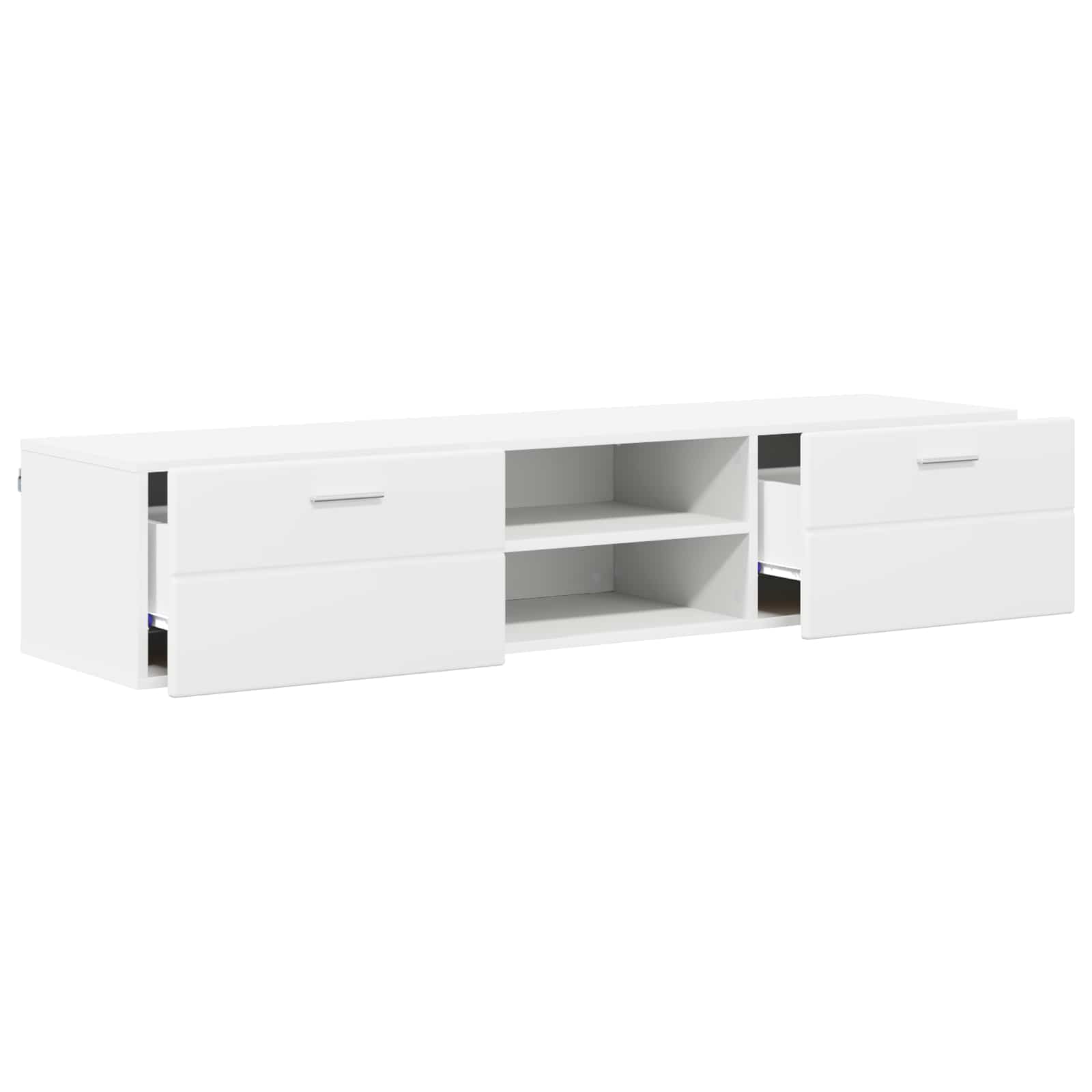 Highboard mit Regal FLORIN Weiß 60 x 35 x 182 cm Holzwerkstoff
