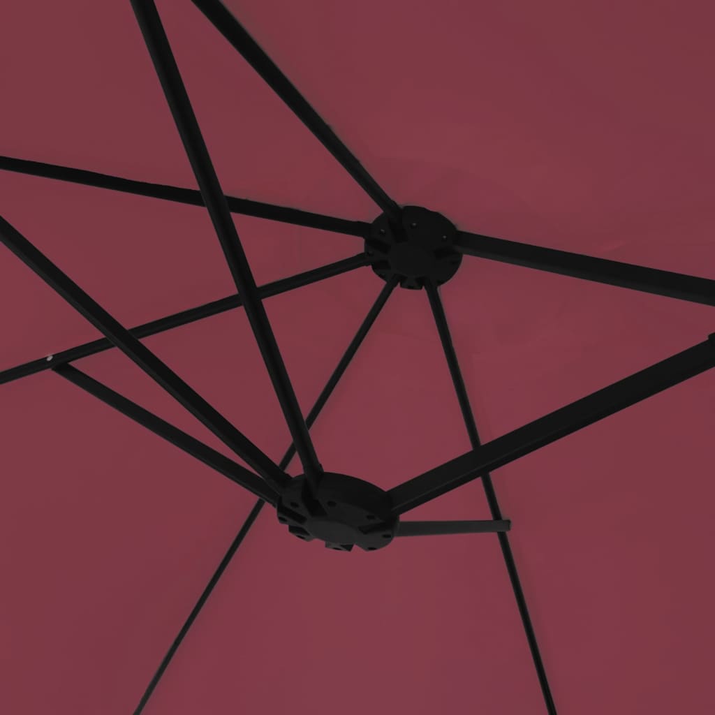 Doppelsonnenschirm Sandweiß 449x265 cm