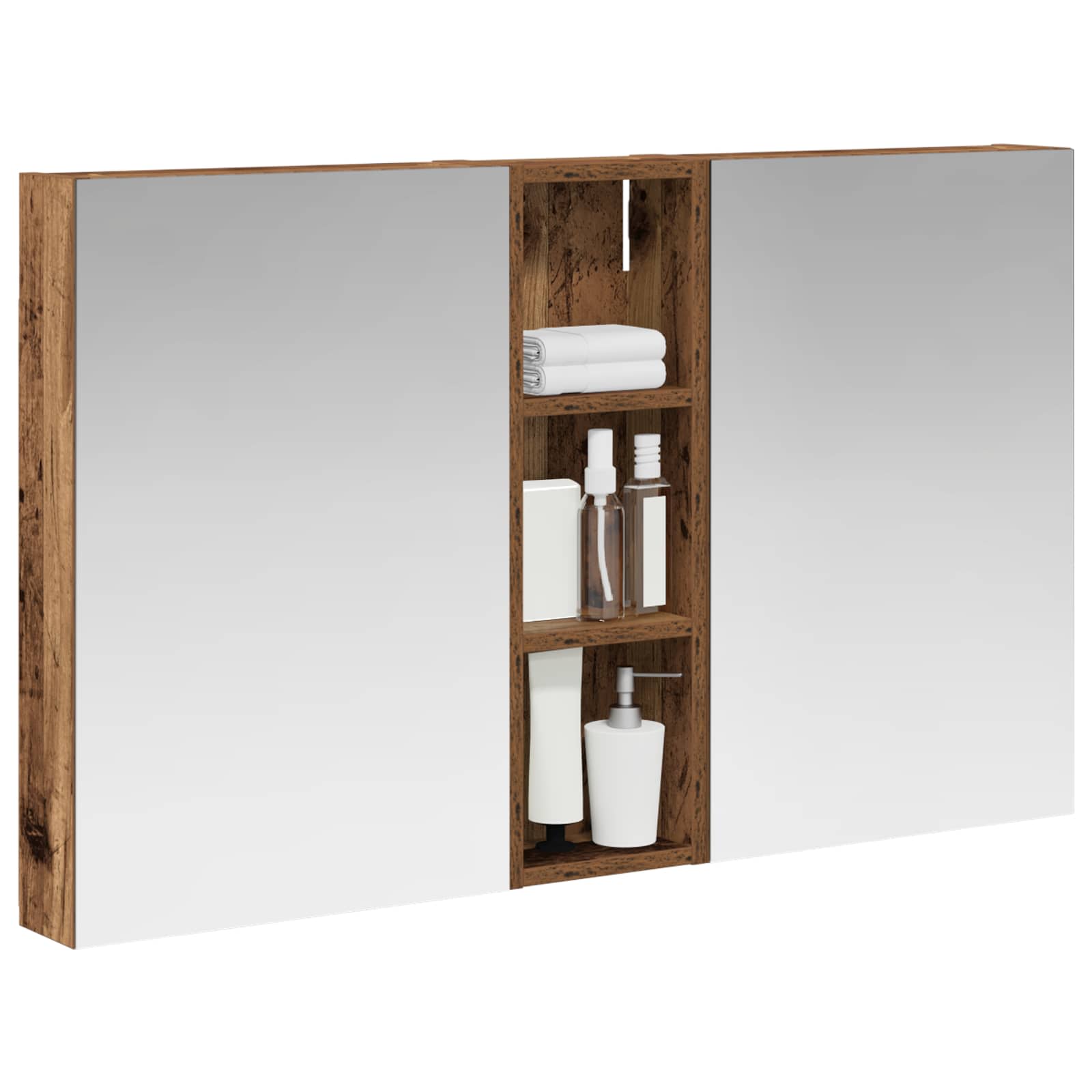Badezimmerschrank-Set 3 pcs 80 x 10,5 x 50 cm Holzwerkstoff