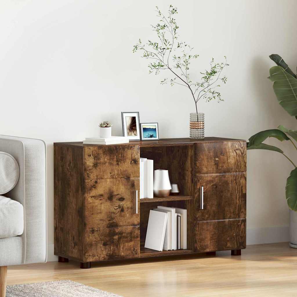 Highboard mit Regal FLORIN Weiß 60 x 35 x 182 cm Holzwerkstoff