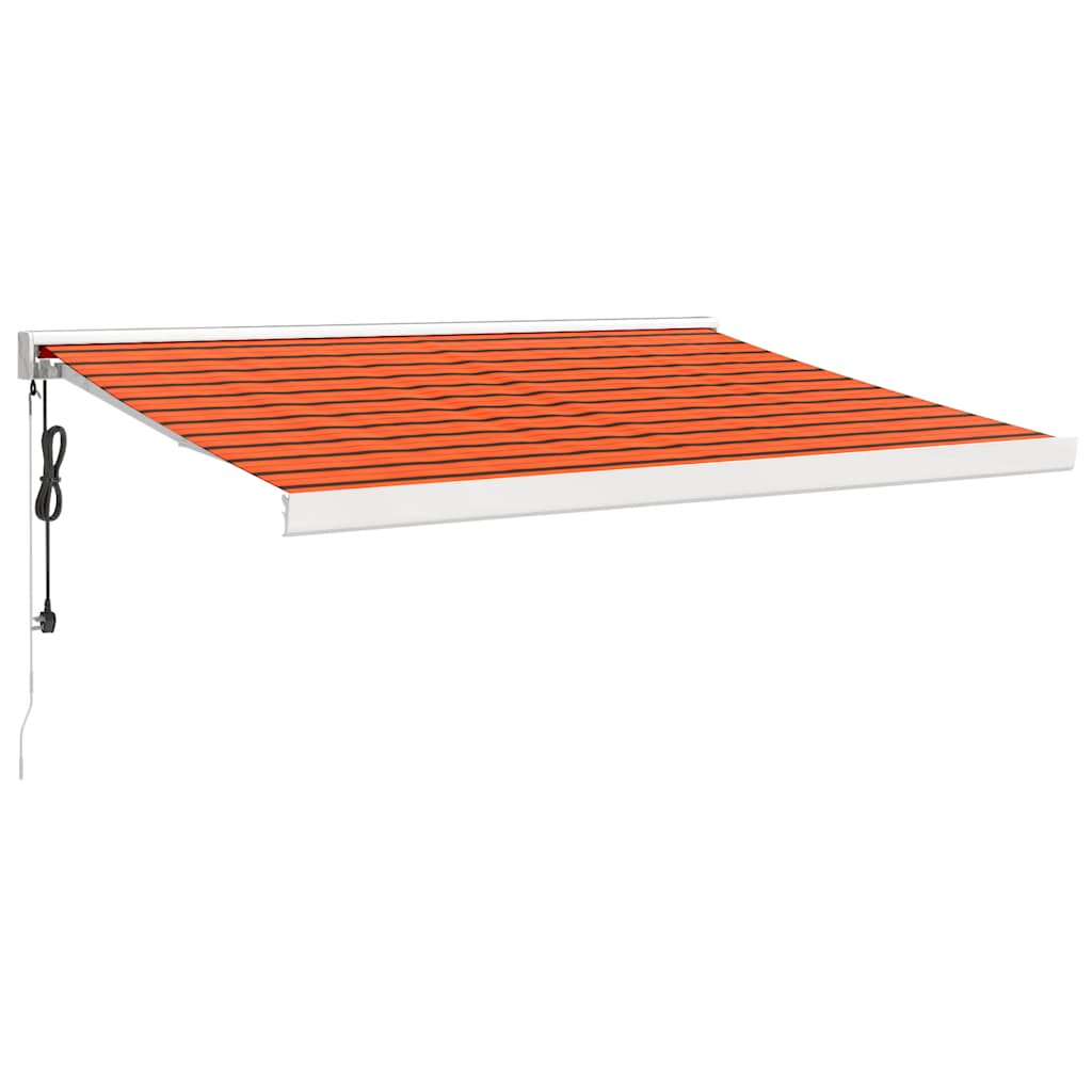 Markise Einziehbar Blau und Weiß 4x3 m Stoff und Aluminium