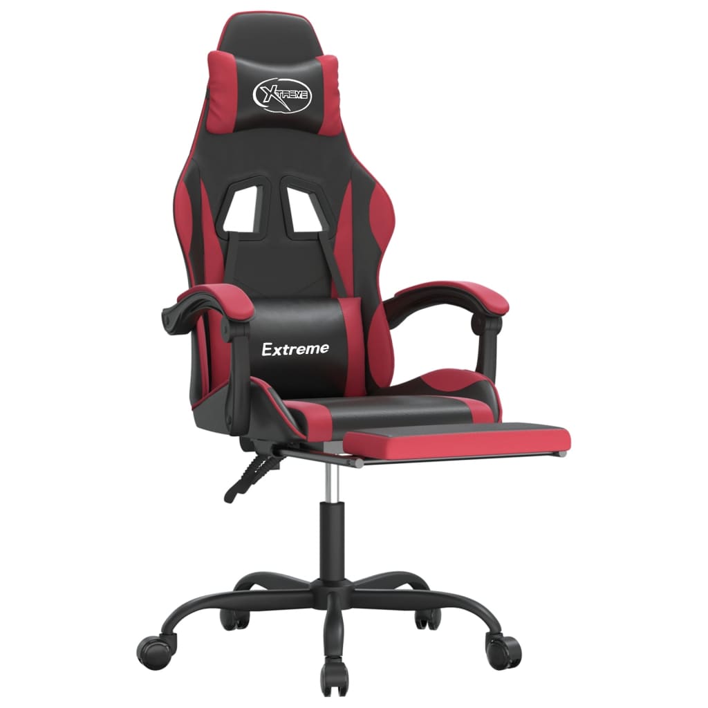 Gaming-Stuhl Drehbar Schwarz und Grün Kunstleder