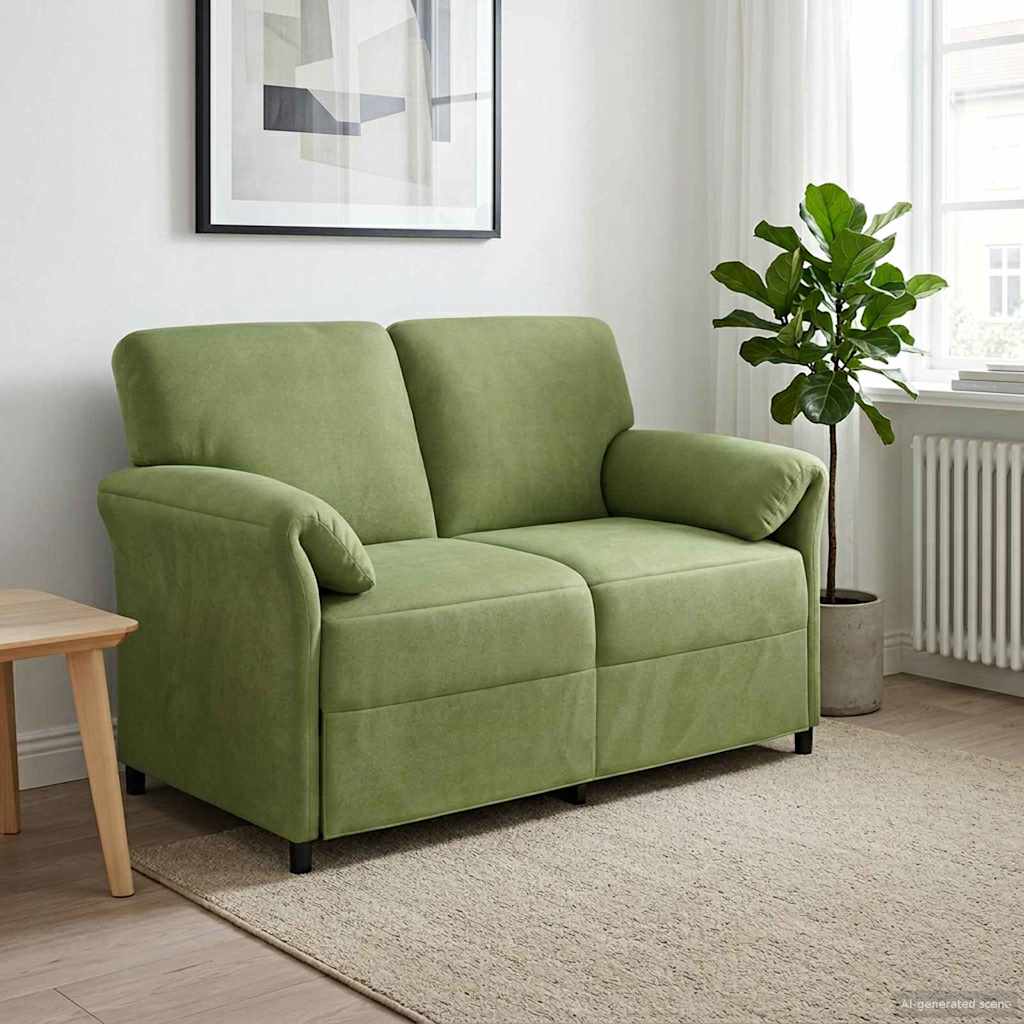 1-Sitzer Sofa Hellgrau 88 x 83 x 95 cm Samt