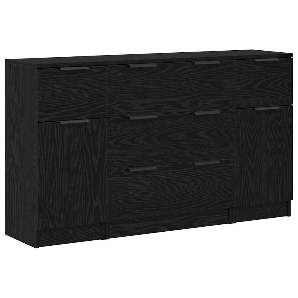 3-tlg. Sideboard-Set Weiß Holzwerkstoff