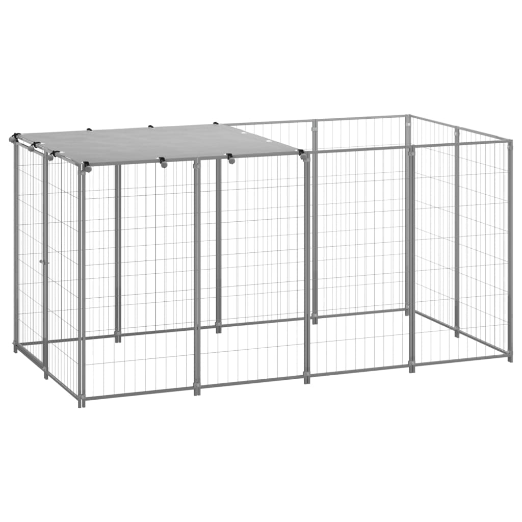 Hundezwinger 110x110x110 cm Stahl Schwarz
