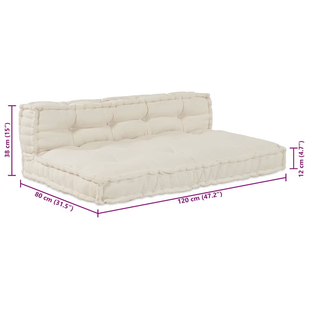 Palettensofa-Auflage Mehrfarbig Stoff Patchwork