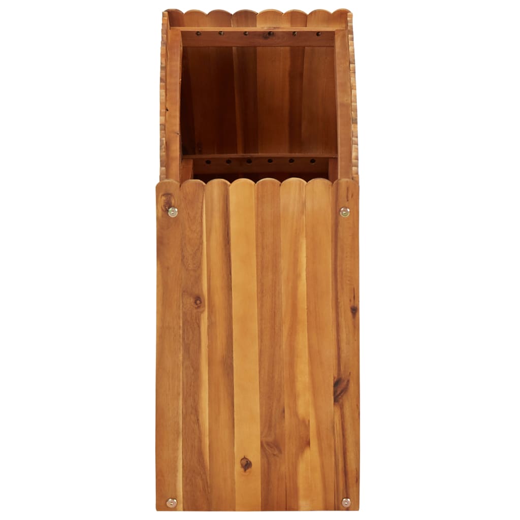 Garten-Hochbeet 50 x 30 x 25 cm Massivholz Akazie