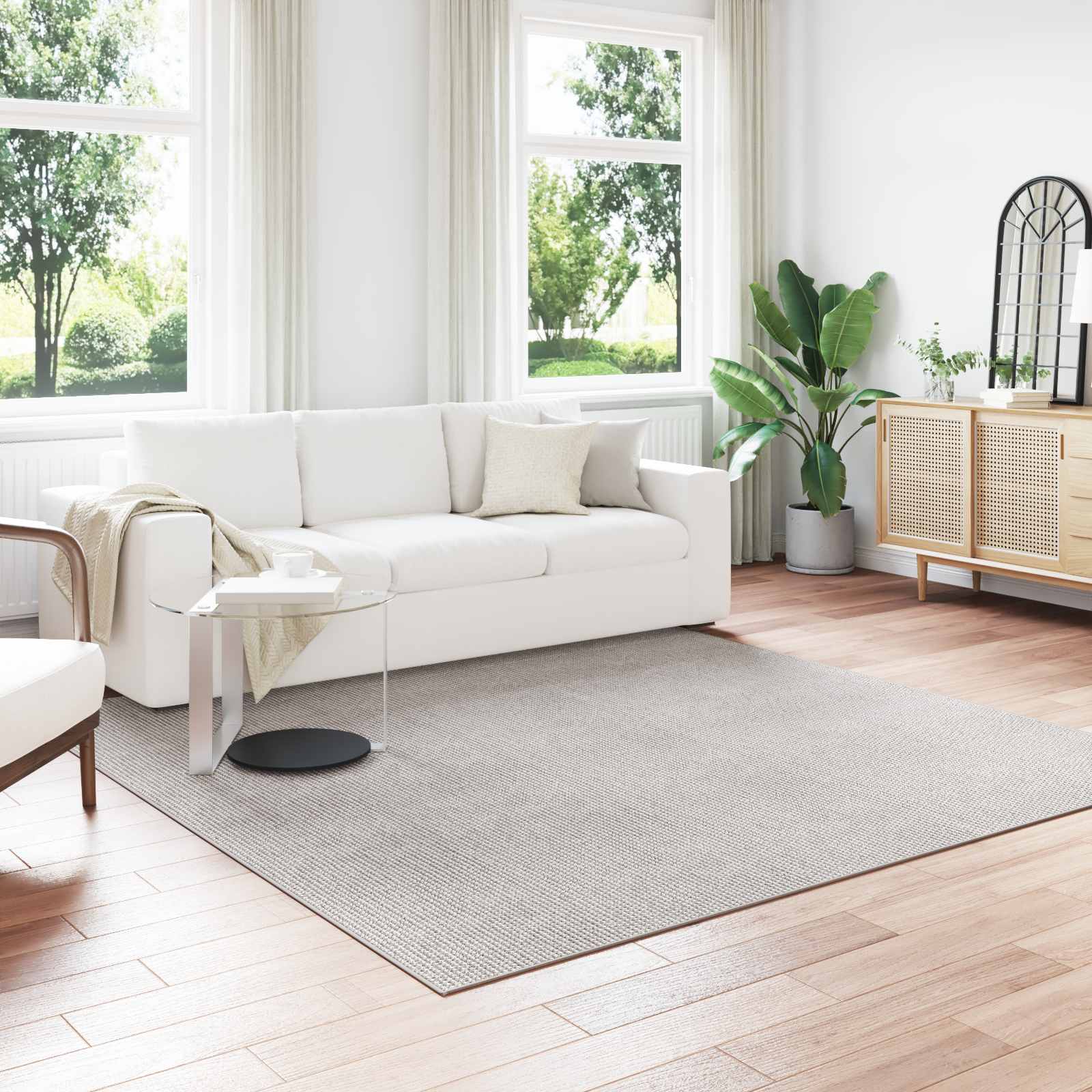 Bereichsteppiche Rechtwinklig LUGO Creme 150 x 80 cm Polyester