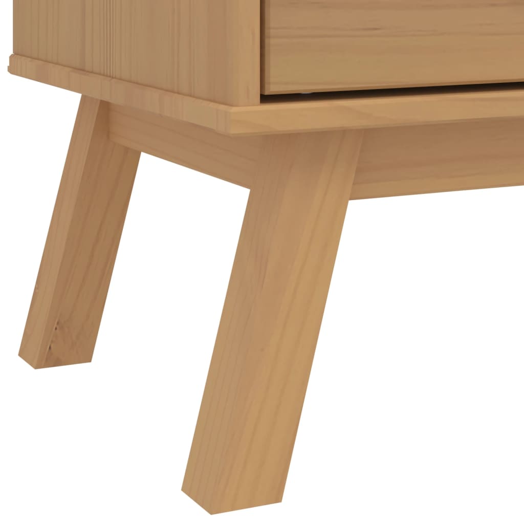 Kleiderschrank OLDEN Braun 76,5x53x172 cm Massivholz Kiefer