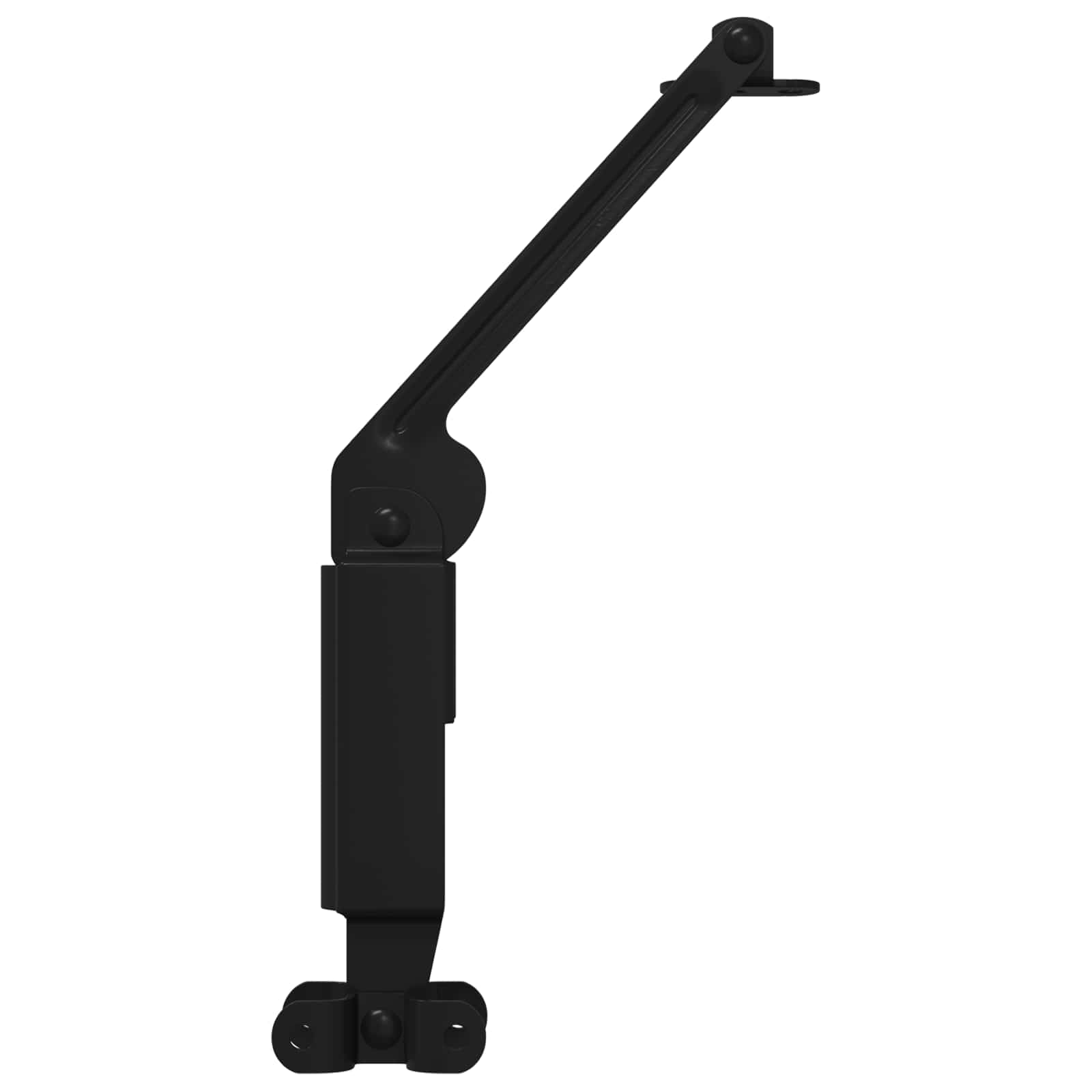 Deckelstützscharnier 2 pcs Schwarz 192 x 32 x 50 mm Stahl