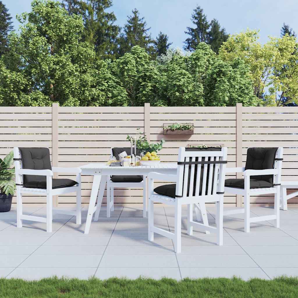 Niedriglehner-Auflagen 2 Stk Melange Anthrazit 100x50x7cm Stoff