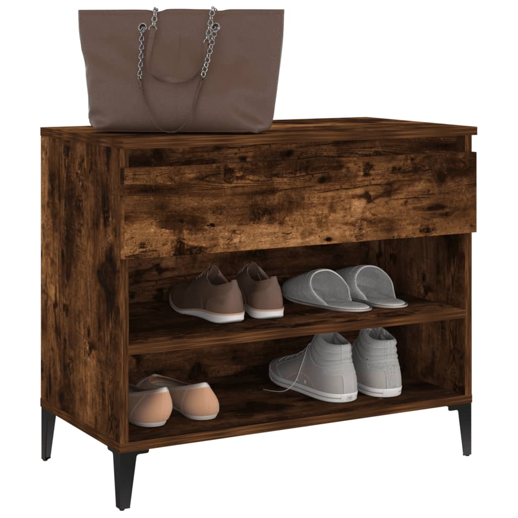 Schuhregal Weiß 70x36x60 cm Holzwerkstoff