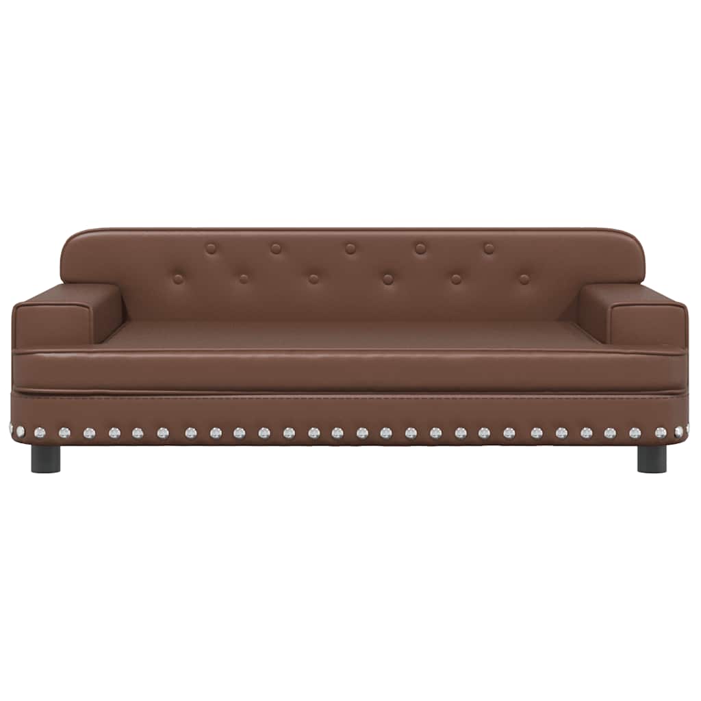 Kindersofa Schwarz 90x53x30 cm Kunstleder