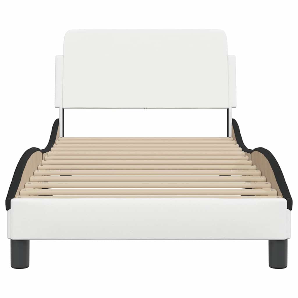 Bettgestell "Dover" Schwarz 80x200 cm Kunstleder