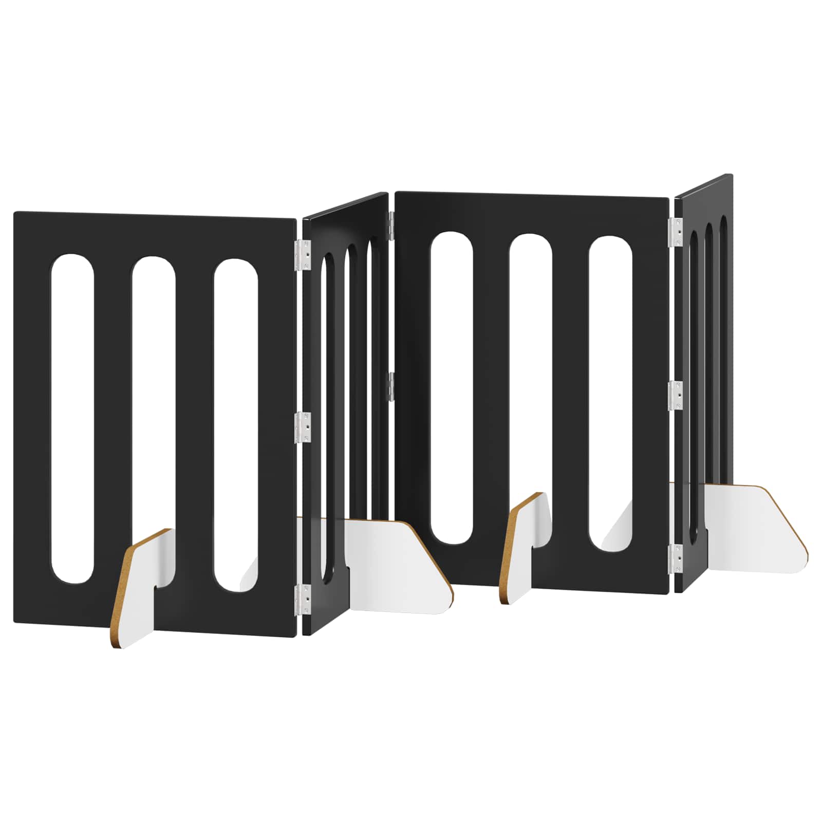 Faltbarer Haustierzaun 2 pcs Weiß 100,5 x 38 x 70 cm