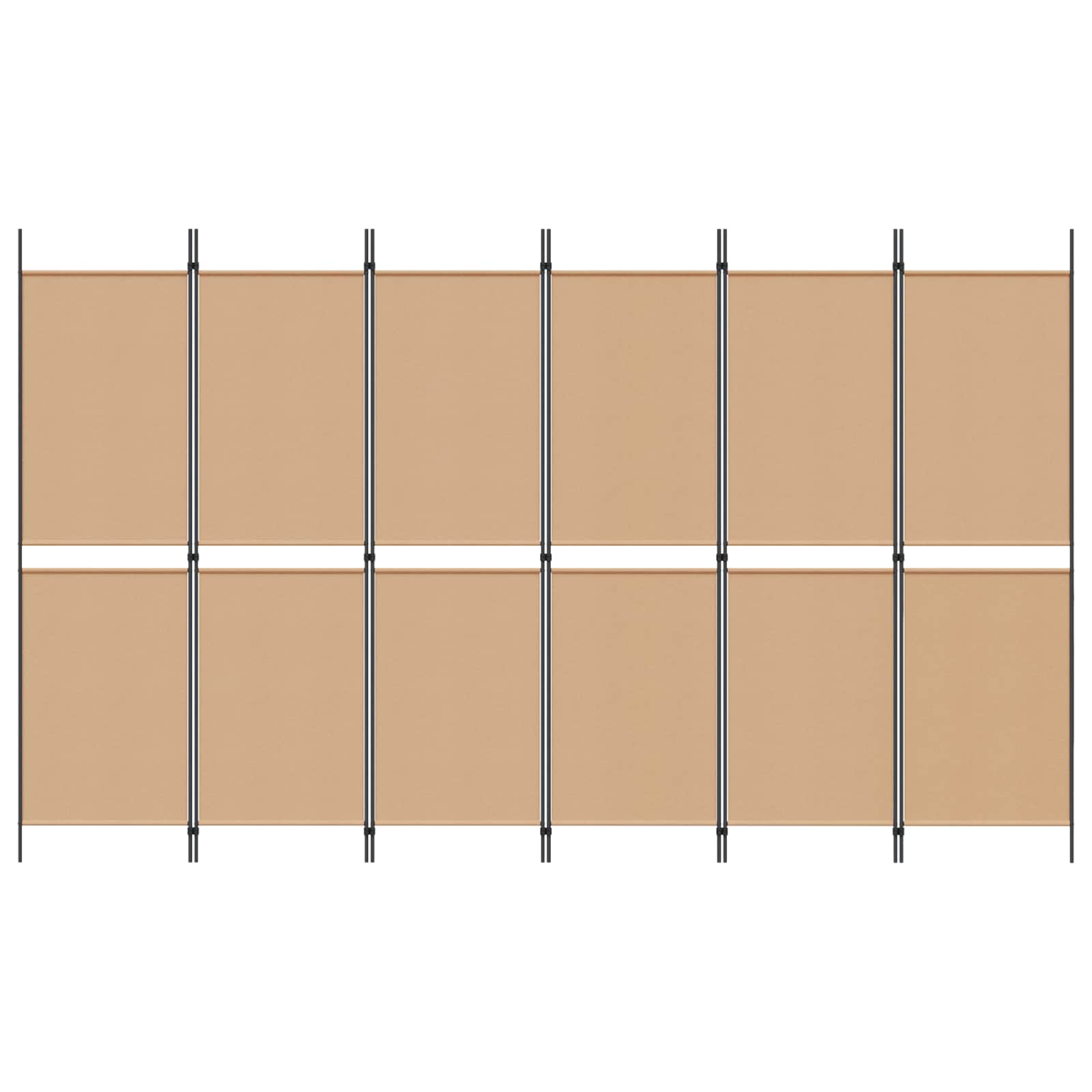 3-teiliger Raumteiler Beige 150 x 180 cm Stoff