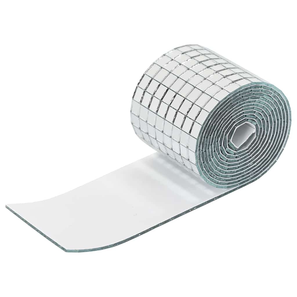 Spiegel-Mosaikfliese Geometrisch 3 pcs Silber 100 x 4 cm Glas