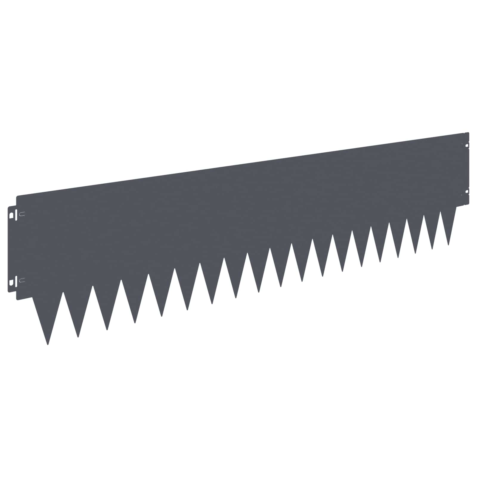 Raseneinfassung 10 pcs Länge Höhe 103 x 15 cm Stahl Schwarz