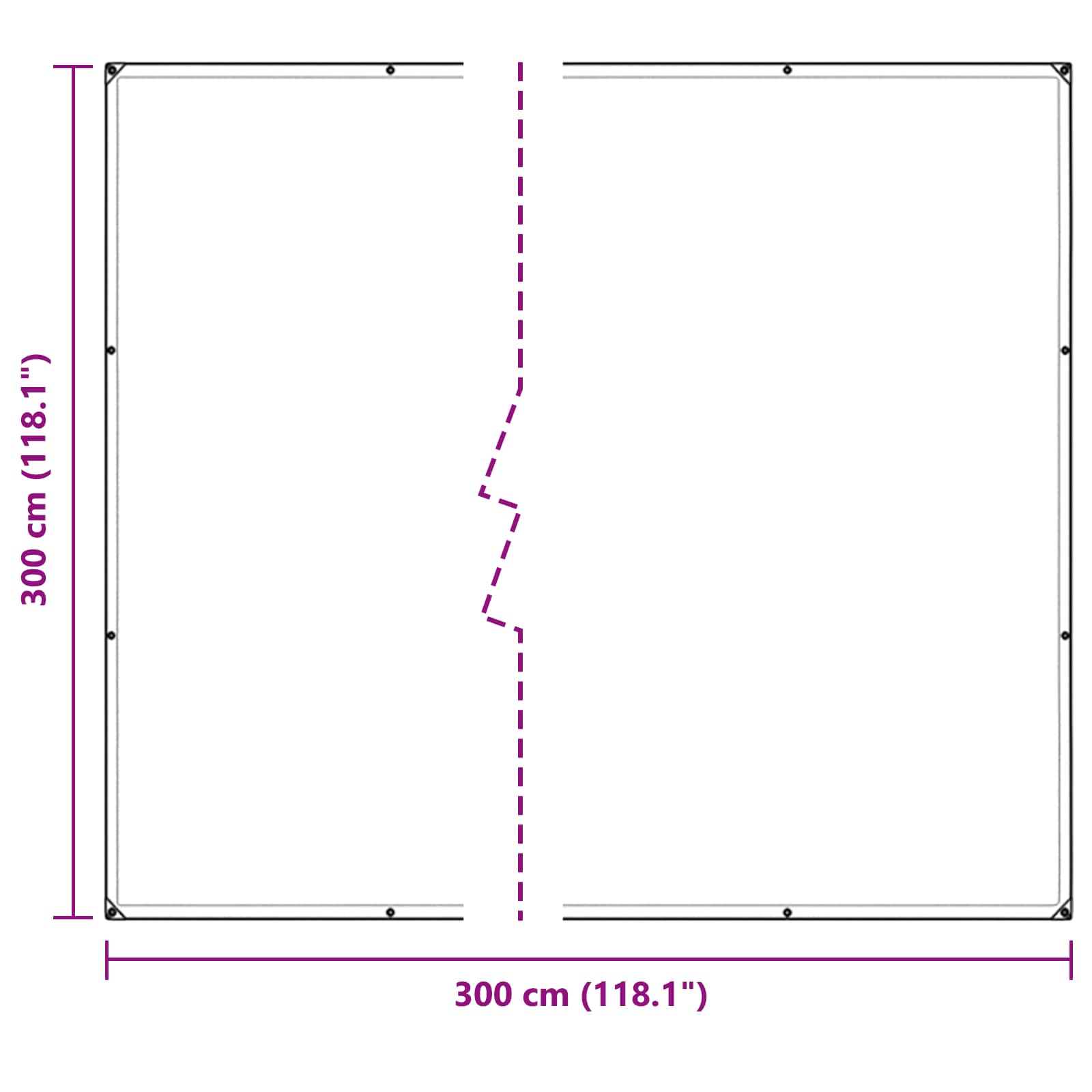 Pflanzenabdeckung mit Ösen 1x3 m PVC