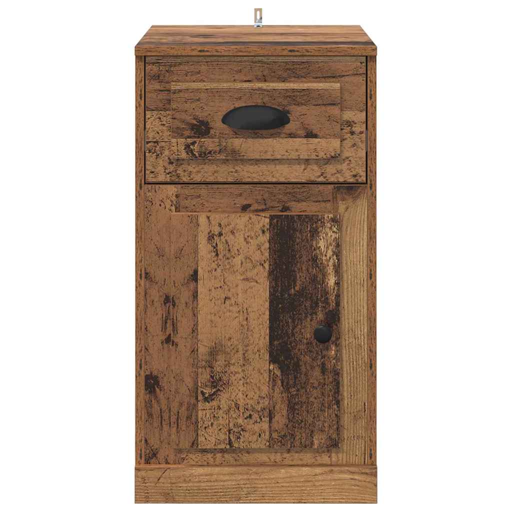 Beistellschrank mit Schublade Weiß 40x50x75 cm Holzwerkstoff