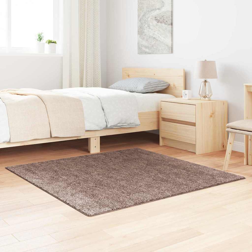 Anti-Rutsch Shaggy Teppich Dunkelgrau 200 x 200 cm PP