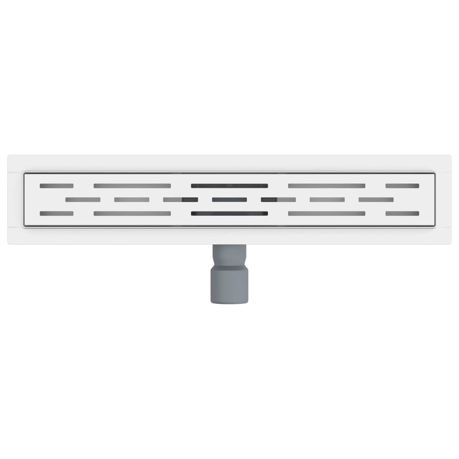 Duschabfluss mit Glasabdeckung Schwarz 50 cm Edelstahl 304