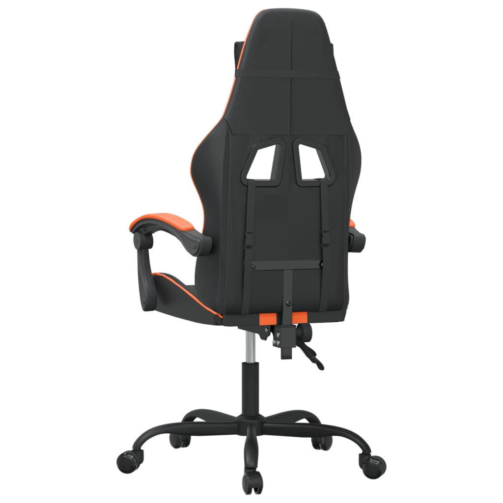 Gaming-Stuhl Drehbar Schwarz und Blau Kunstleder
