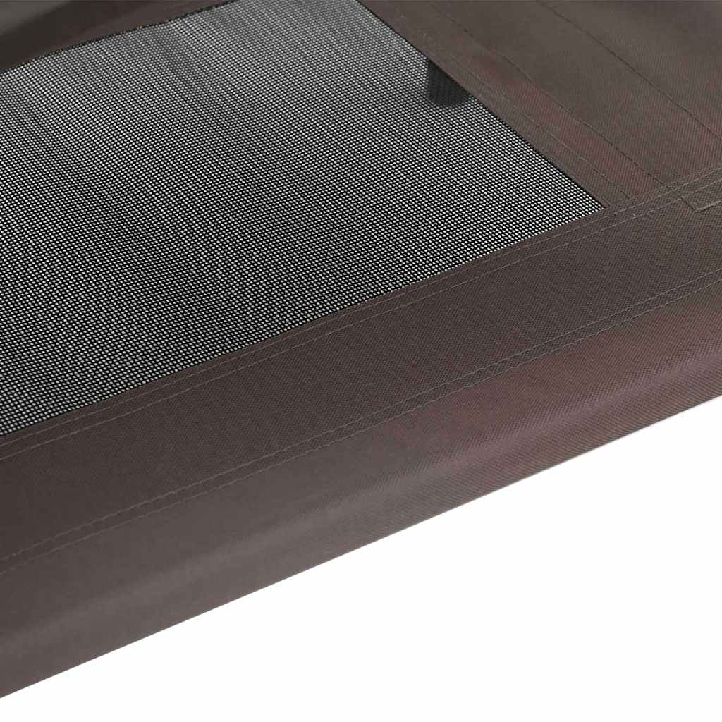 Hundeliege mit Dach Anthrazit Oxford-Gewebe und Stahl