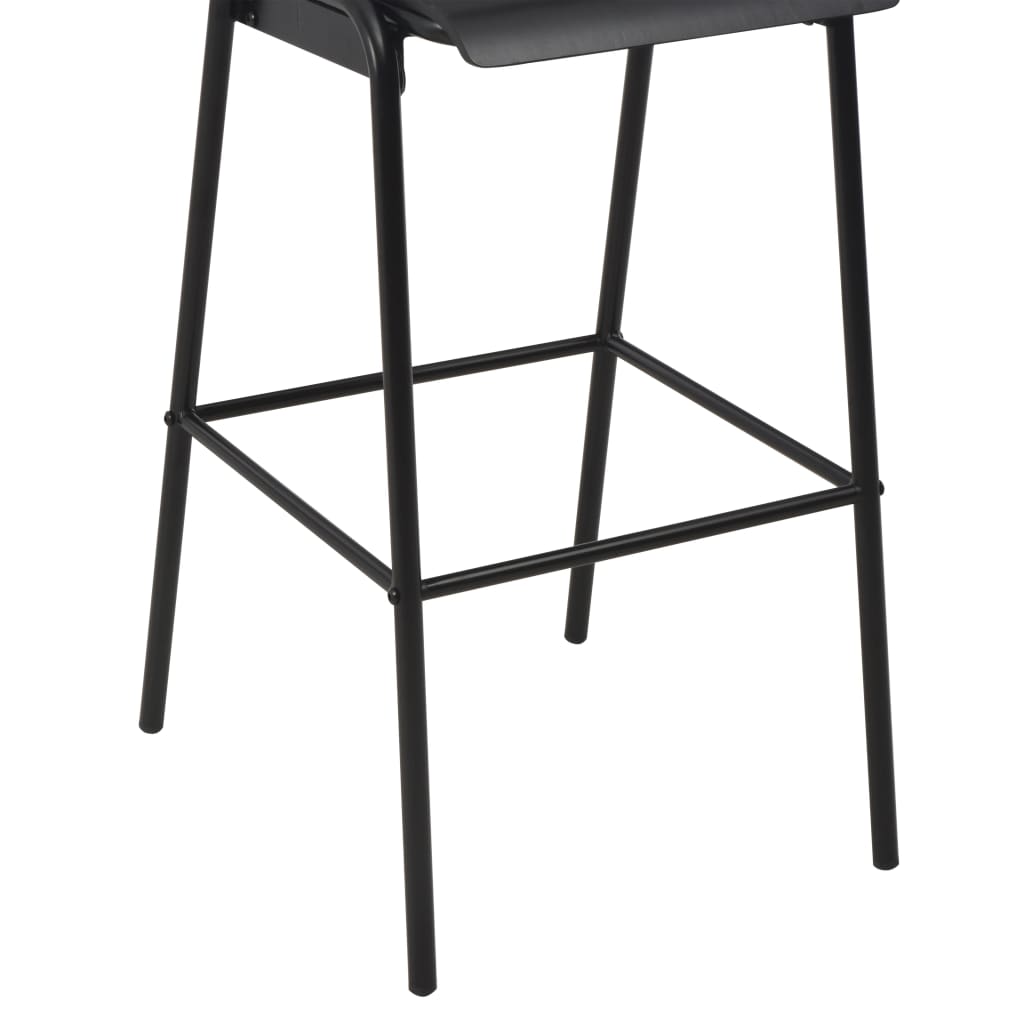 Barhocker 4 Stk. Massives Sperrholz Stahl