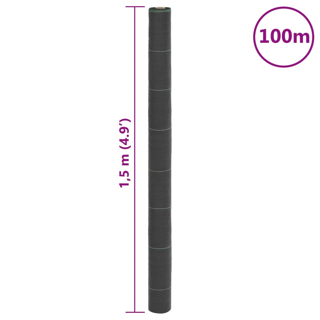 Unkrautvlies Schwarz 4x10 m PP