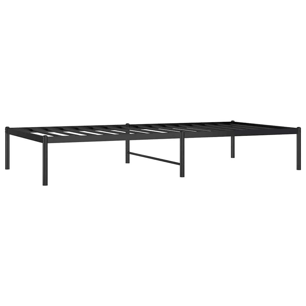 Bettgestell Metall Schwarz 75x190 cm