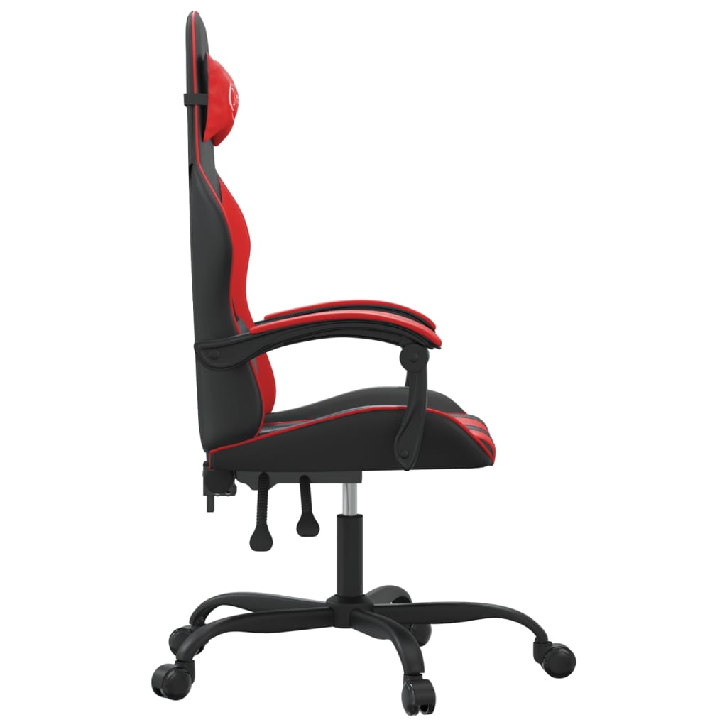 Gaming-Stuhl Drehbar Schwarz und Rot Kunstleder
