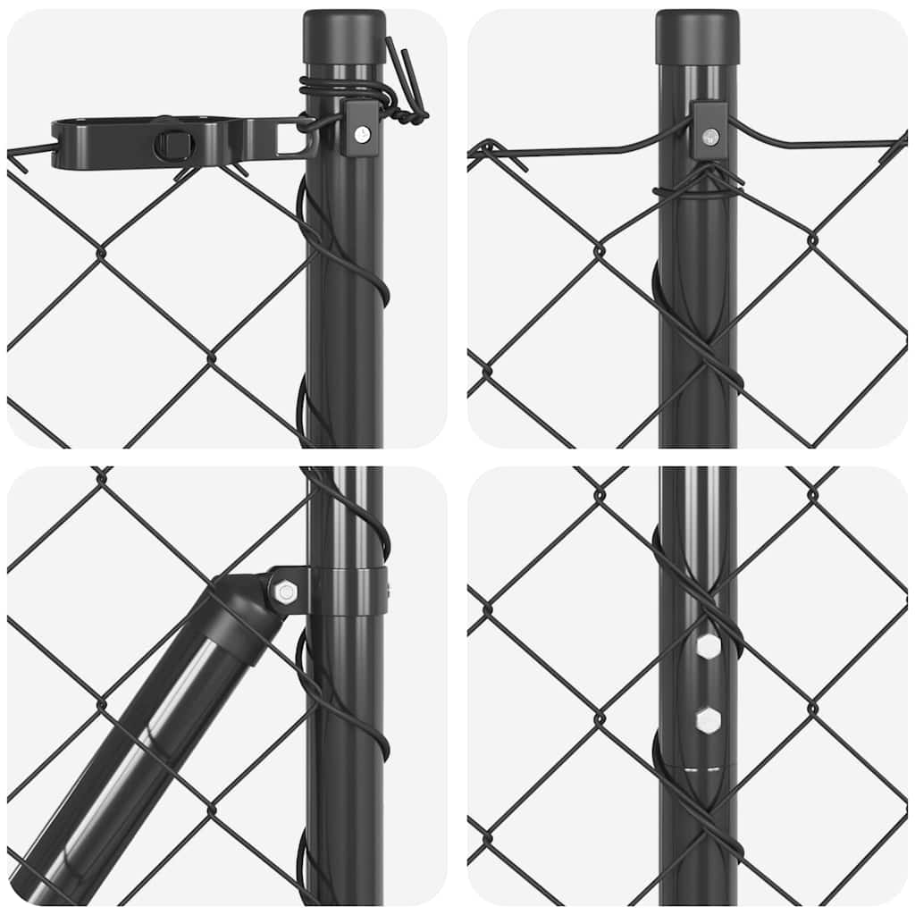 Outdoor Kettenglied-Zaun Erdfixierung 10 x 0,4 m Grün Netz