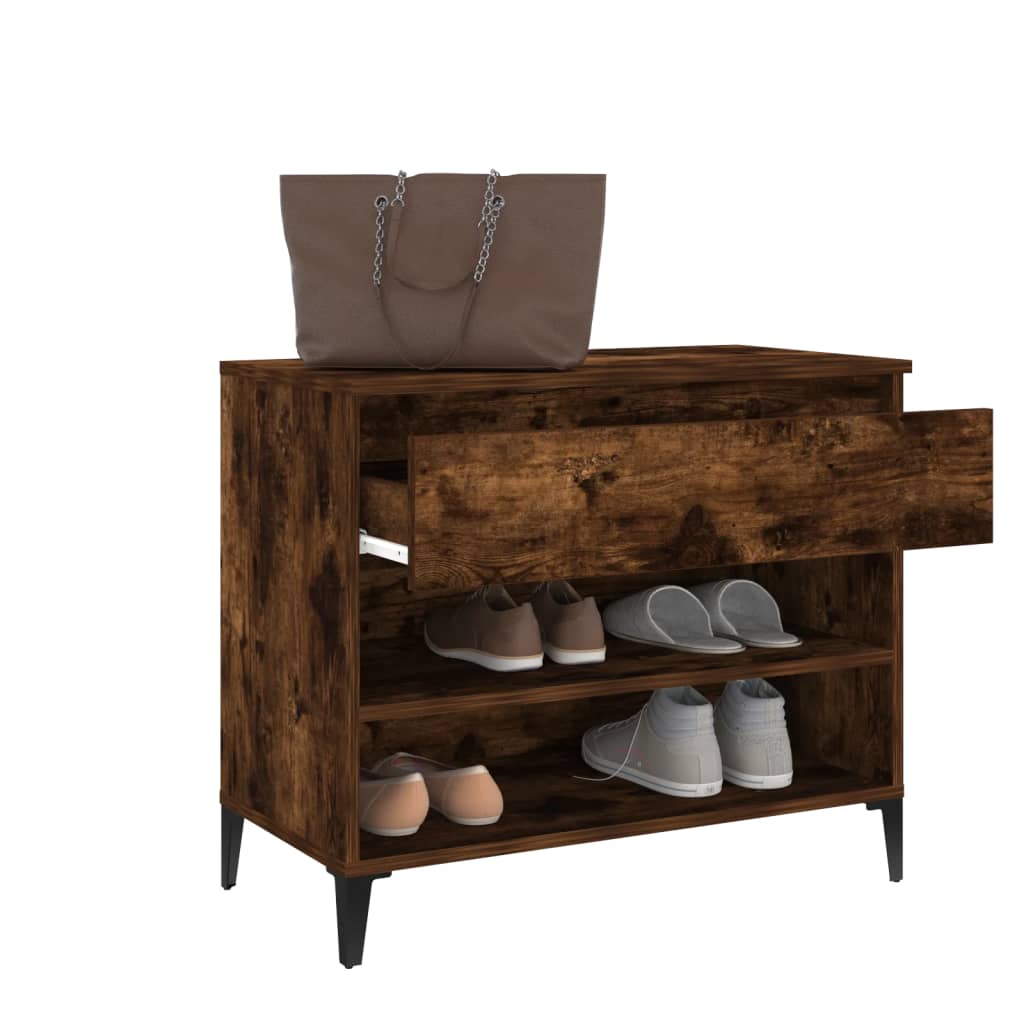 Schuhregal Weiß 70x36x60 cm Holzwerkstoff
