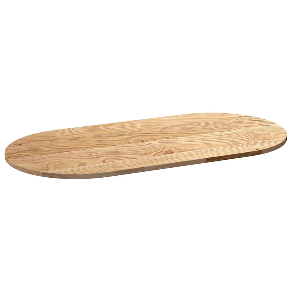 Tischplatte 80x40x2 cm Massivholz Eiche Oval