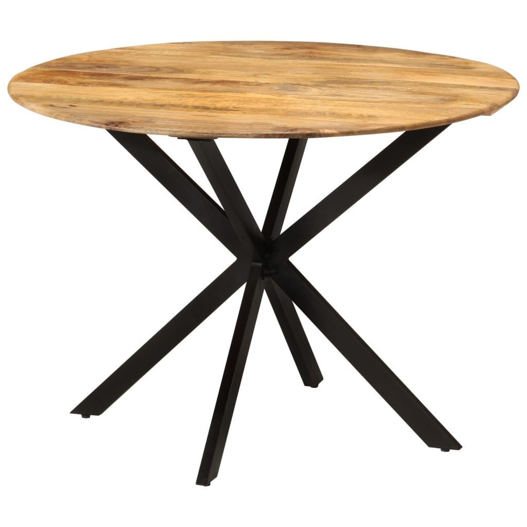 Esstisch Raues Massives Mangoholz und Stahl 120x77 cm