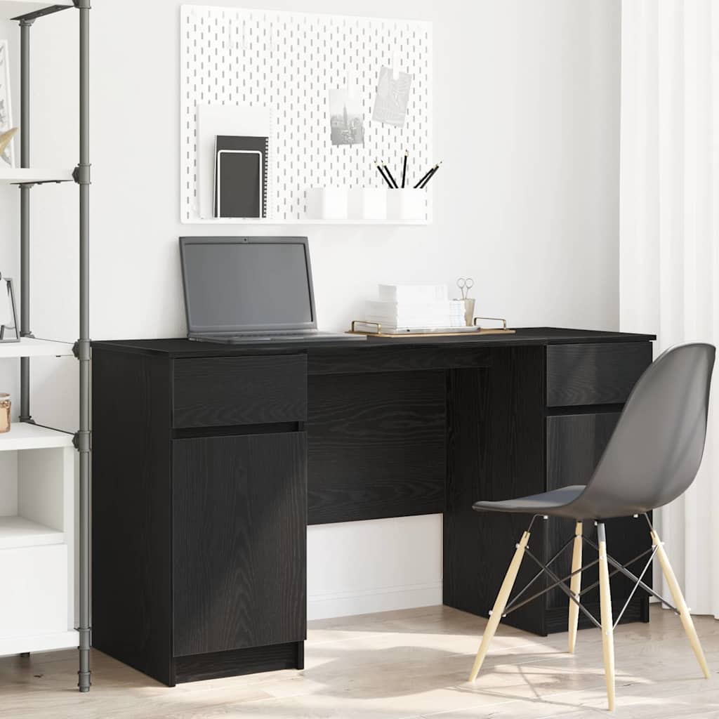 Schreibtisch mit Schubladen Weiß 140 x 49 x 76 cm Holzwerkstoff