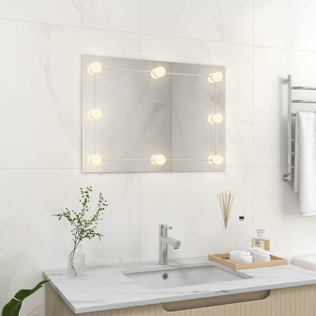 Wandspiegel 40 x 40 cm Quadratisch Glas