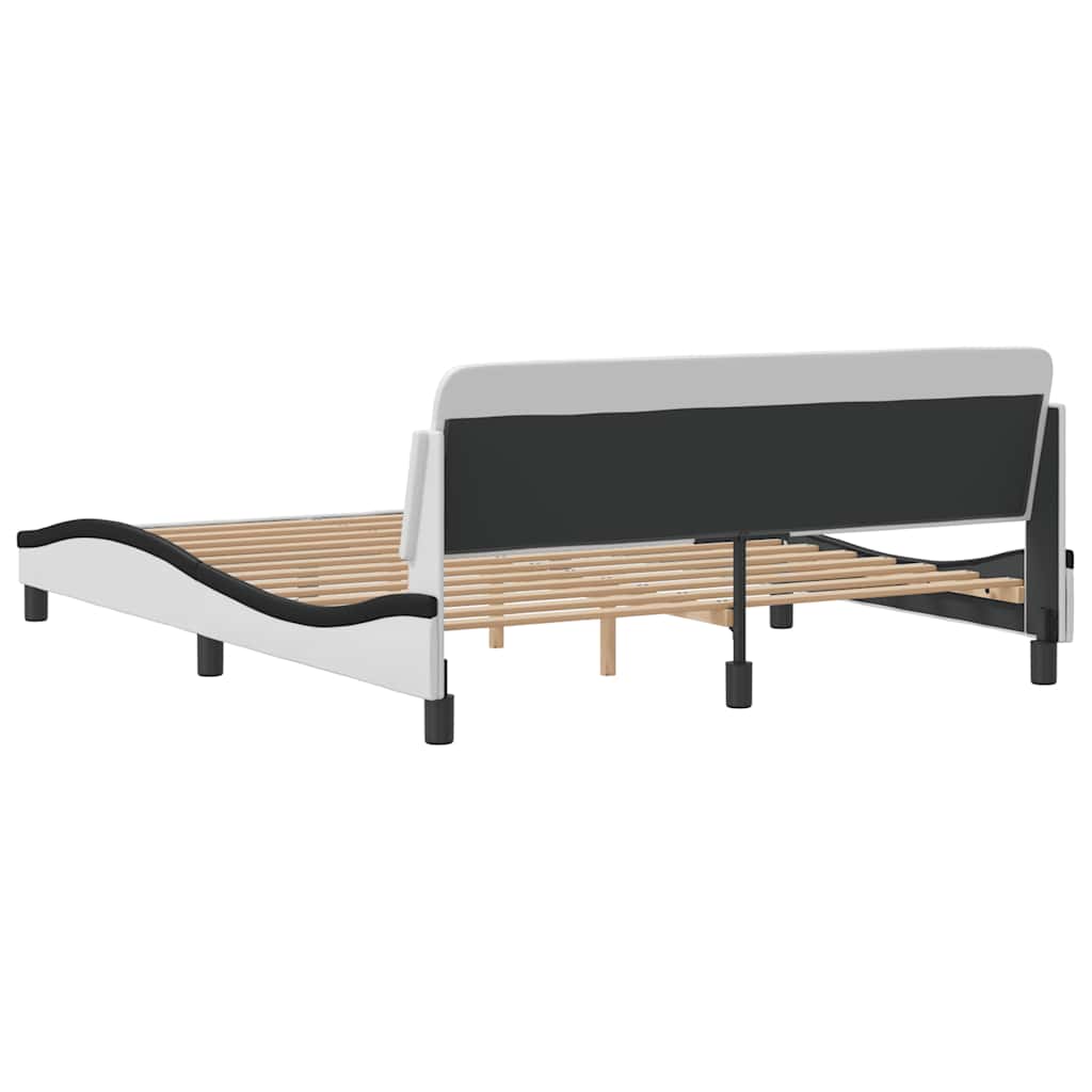 Bettgestell "Dover" Schwarz 80x200 cm Kunstleder
