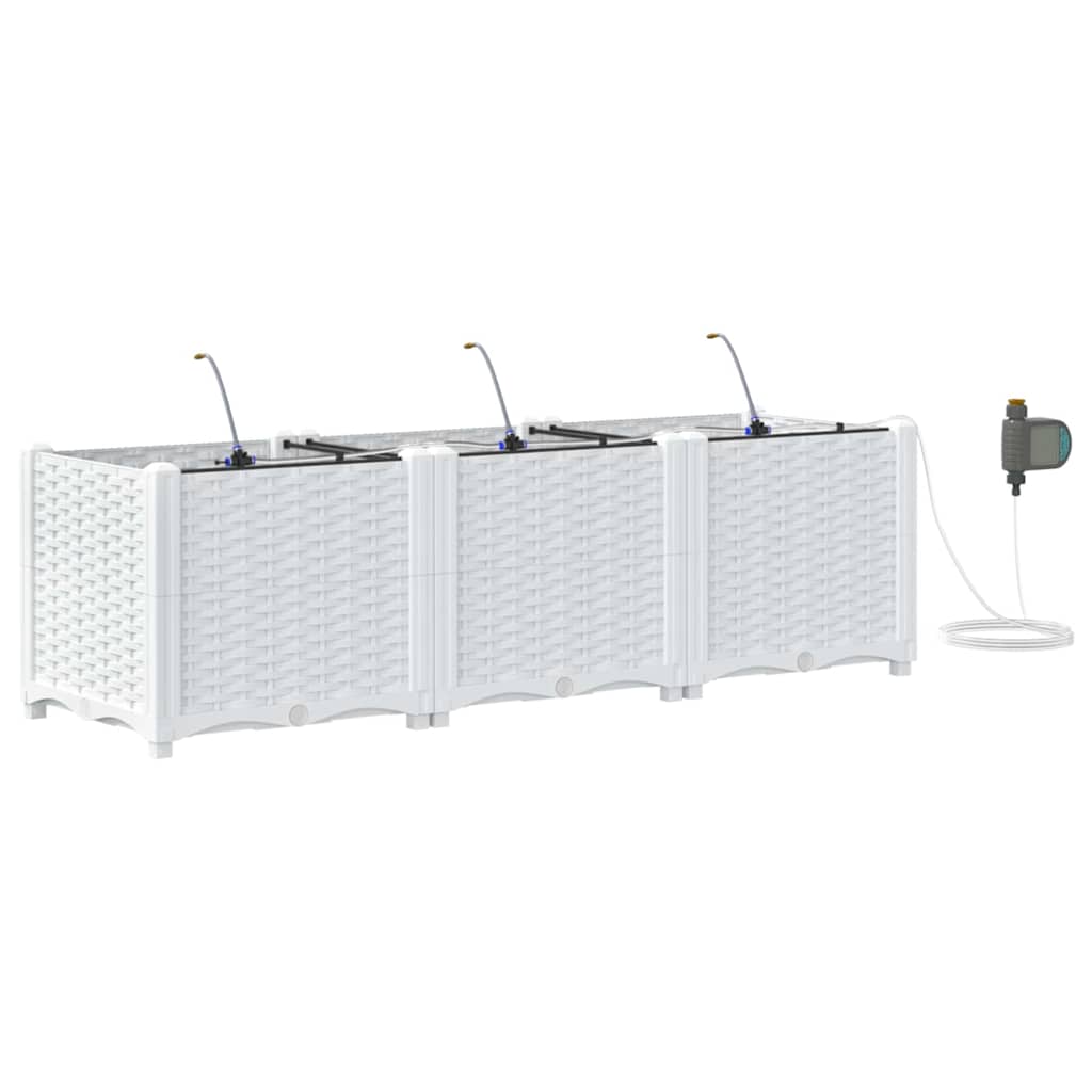 Garten-Pflanzgefäß 4 Stk. Braun 160 x 40 x 22 cm PP