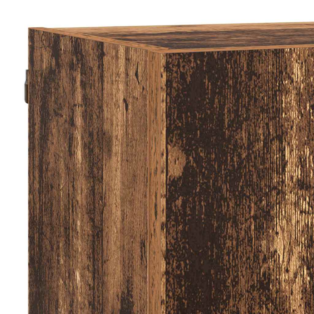 5-tlg. Wohnwand mit LED-Beleuchtung Weiß Holzwerkstoff
