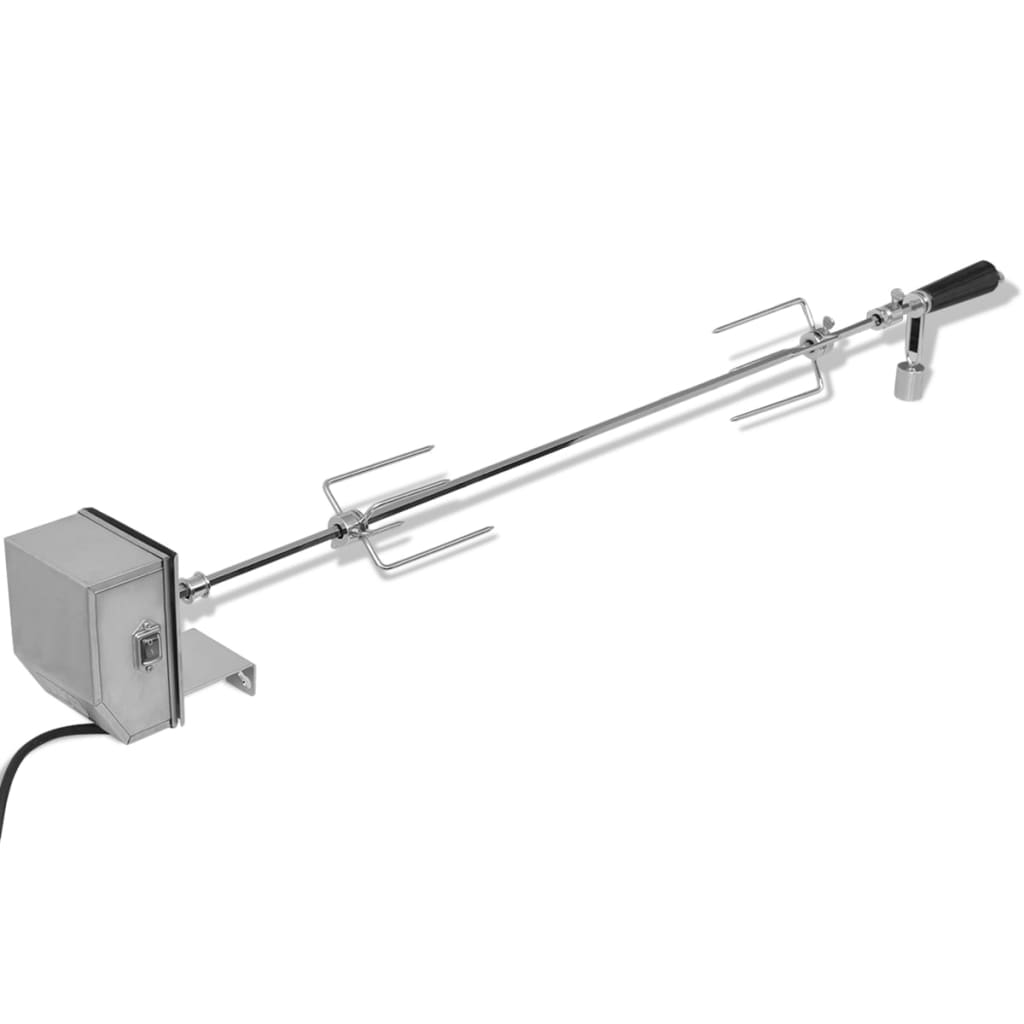 BBQ Rotisserie-Drehspieß mit professionellem Motor Stahl 900 mm