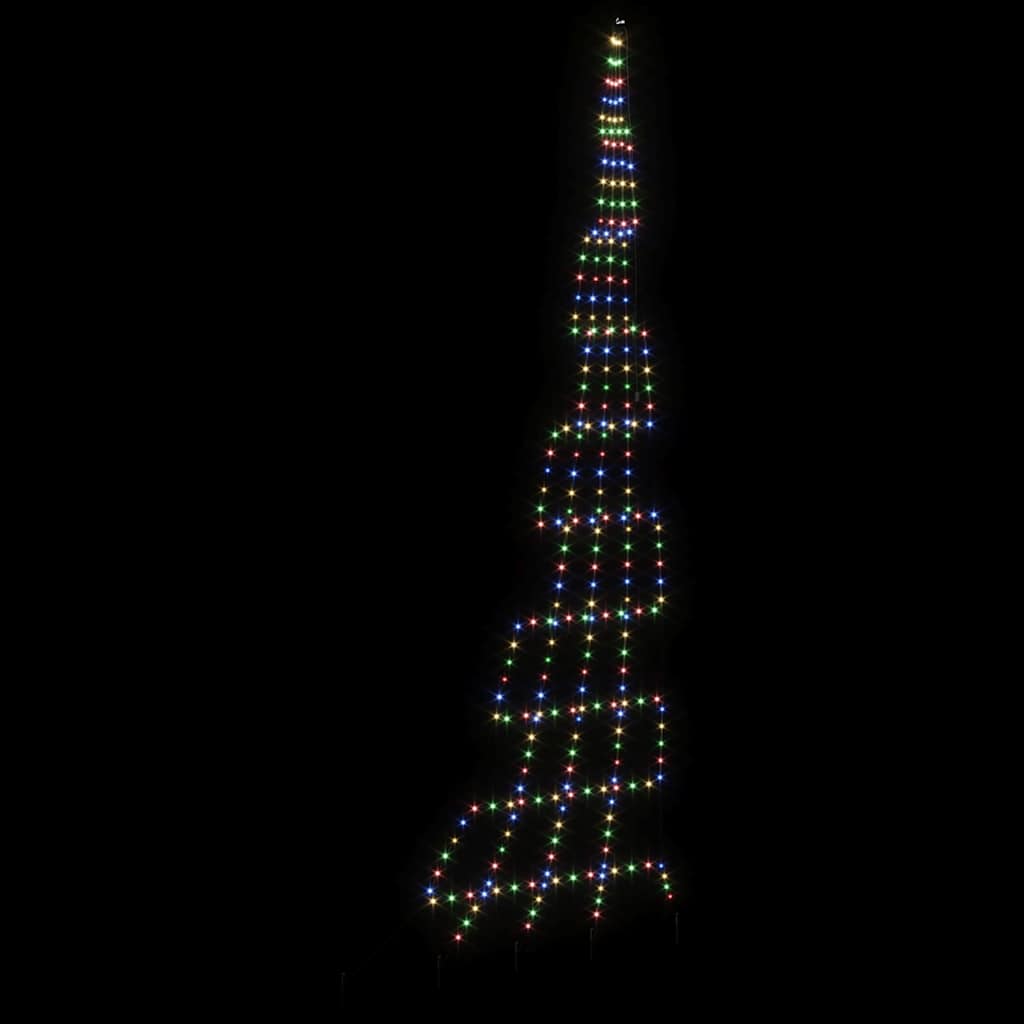 LED Weihnachtsbaum mit Erdspießen Warmes Weiß 182 cm Metall