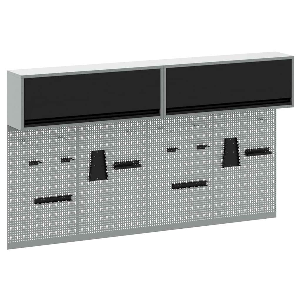 Werkzeugschrank-Set 3 pcs Schwarz Pulverbeschichteter Stahl