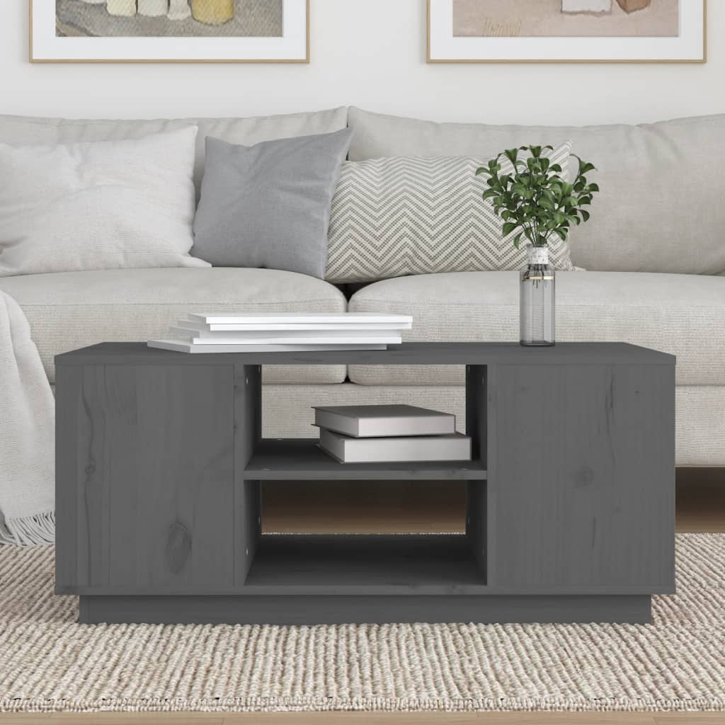Couchtisch 90x49x40,5 cm Massivholz Kiefer
